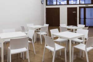 Sala: múltiples mesas individuales